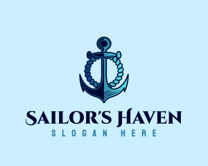 Rope Nautical Anchor logo design