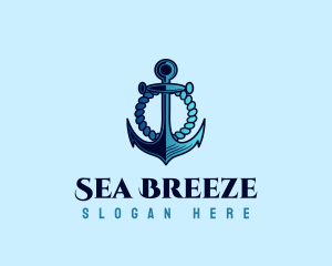 Nautical - Rope Nautical Anchor logo design