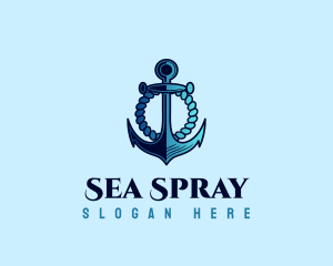 Rope Nautical Anchor logo design