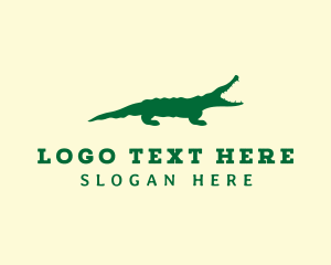 Pakistan - Wild Alligator Reptile logo design