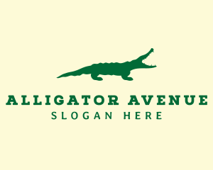 Alligator - Wild Alligator Reptile logo design