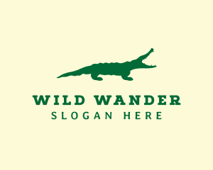 Wild Alligator Reptile logo design