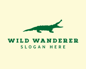 Wild Alligator Reptile logo design