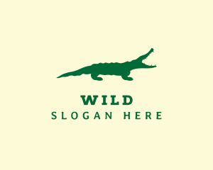 Wild Alligator Reptile logo design