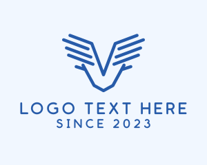 Letter V - Minimalist Aviation Wings logo design