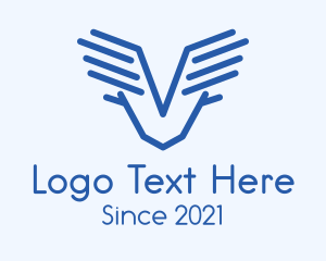 Aero - Minimalist Wings Letter V logo design