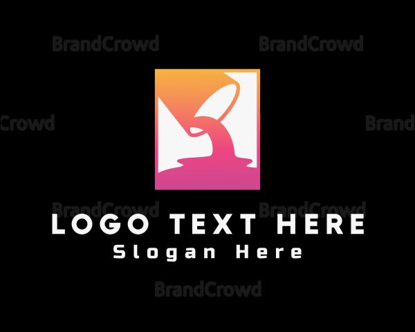 Gradient Paint Bucket Logo