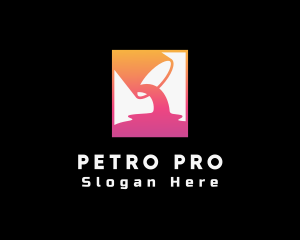 Petroleum - Gradient Paint Bucket logo design