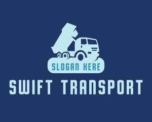 Shipping Truck Transportation logo design