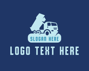 Freight - Shipping Truck Transportation logo design