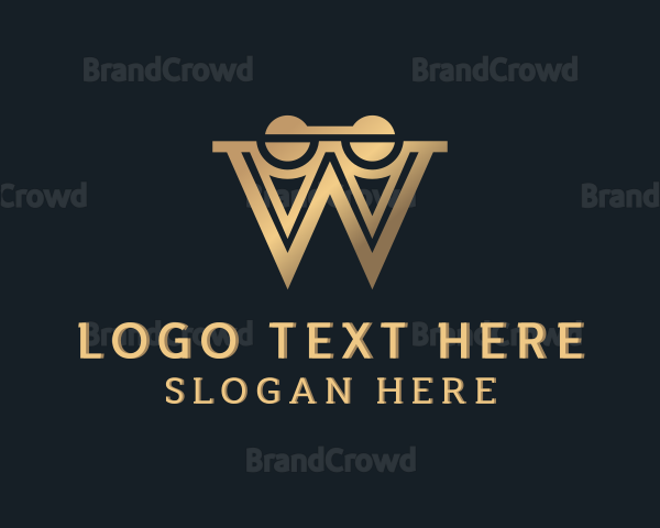 Structure Law Firm Letter W Logo