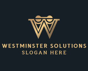 Structure Law Firm Letter W logo design