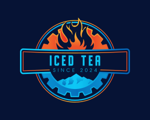 Fire Gear Ice Hvac logo design