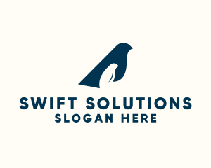 Swift - Bird Sparrow Parenting logo design