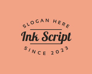 Casual Script Business logo design