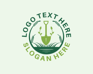 Hedge Shears - Gardener Plant Shovel logo design