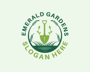 Gardener Plant Shovel logo design