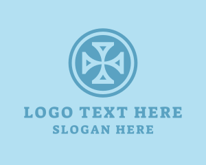 God - Holy Cross Emblem logo design