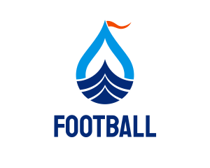 Boat - Droplet Ship Flag logo design