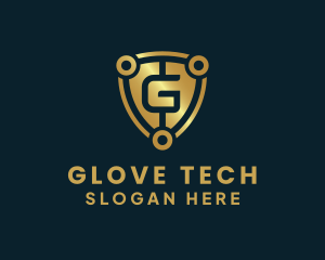 Tech Finance Shield Letter G logo design