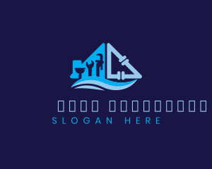 Drainage - Plumbing Pipeline Tools logo design