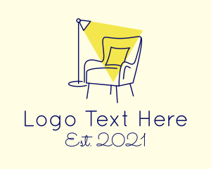 Chair - Lamp Chair Furniture Lighting logo design