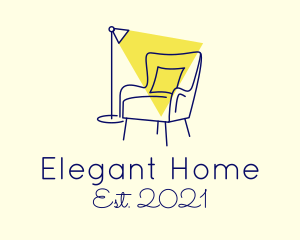 Furniture - Lamp Chair Furniture Lighting logo design