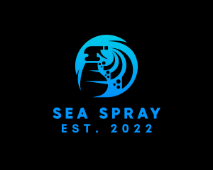 Cleaning Wash Sprayer logo design