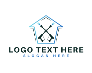 Housekeeping - Pressure Wash House logo design