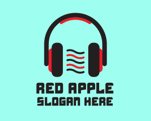 Red - Red DJ Headphones logo design
