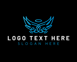 Guardian - Angel Wings Halo logo design