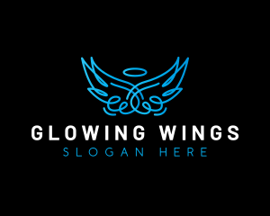 Angel Wings Halo  logo design