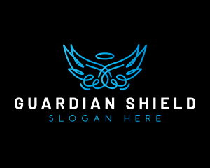 Guardian - Angel Wings Halo logo design