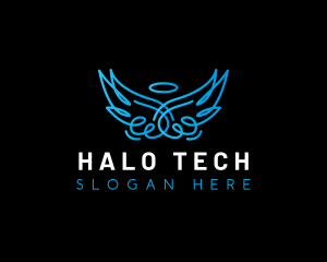 Angel Wings Halo  logo design