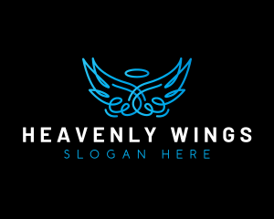 Angel Wings Halo  logo design