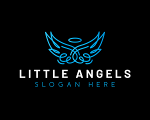 Angel Wings Halo  logo design