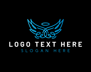 Good - Angel Wings Halo logo design