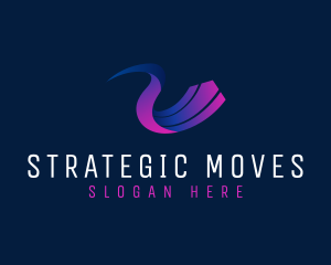 Gradient Arrow Logistics logo design