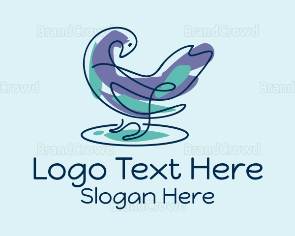 Pigeon Bird Doodle Logo