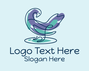 Scribble - Pigeon Bird Doodle logo design