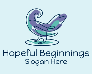 Hope - Pigeon Bird Doodle logo design