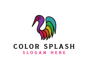 Colorful Bird Animal logo design