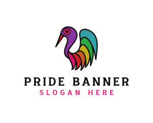 Colorful Bird Animal logo design