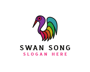 Colorful Bird Animal logo design