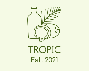 Green Tropical Spa  logo design