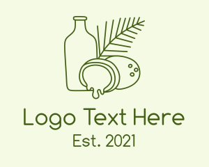 Liquid - Green Tropical Spa logo design