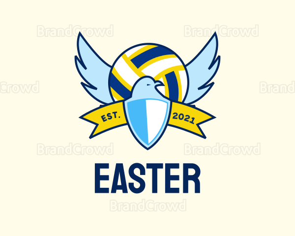 Volleyball League Eagle Logo