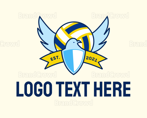 Volleyball League Eagle Logo