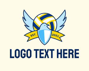 League - Volleyball League Eagle logo design
