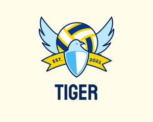 Crest - Volleyball League Eagle logo design